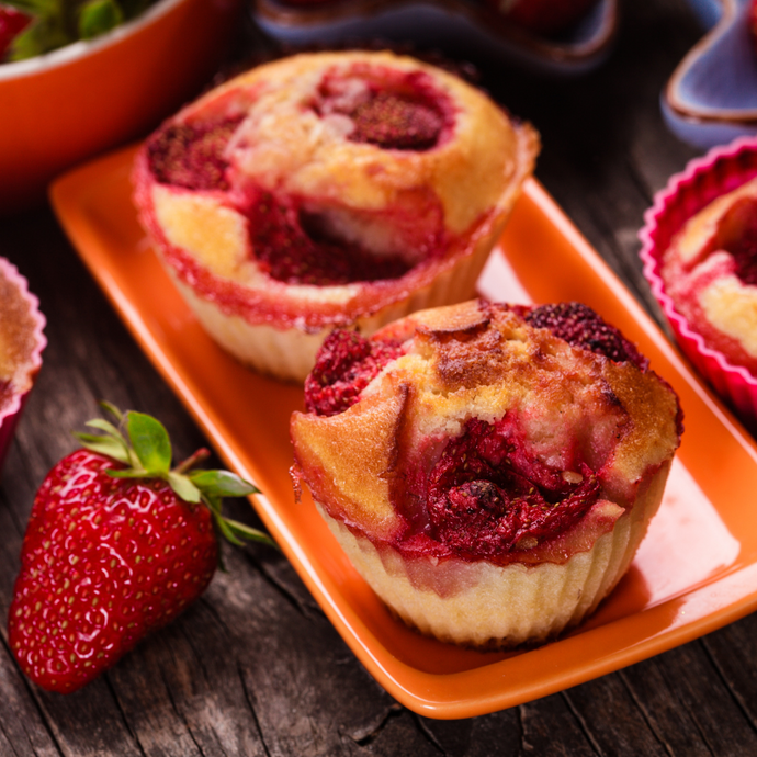 Muffin protéiné à la fraise